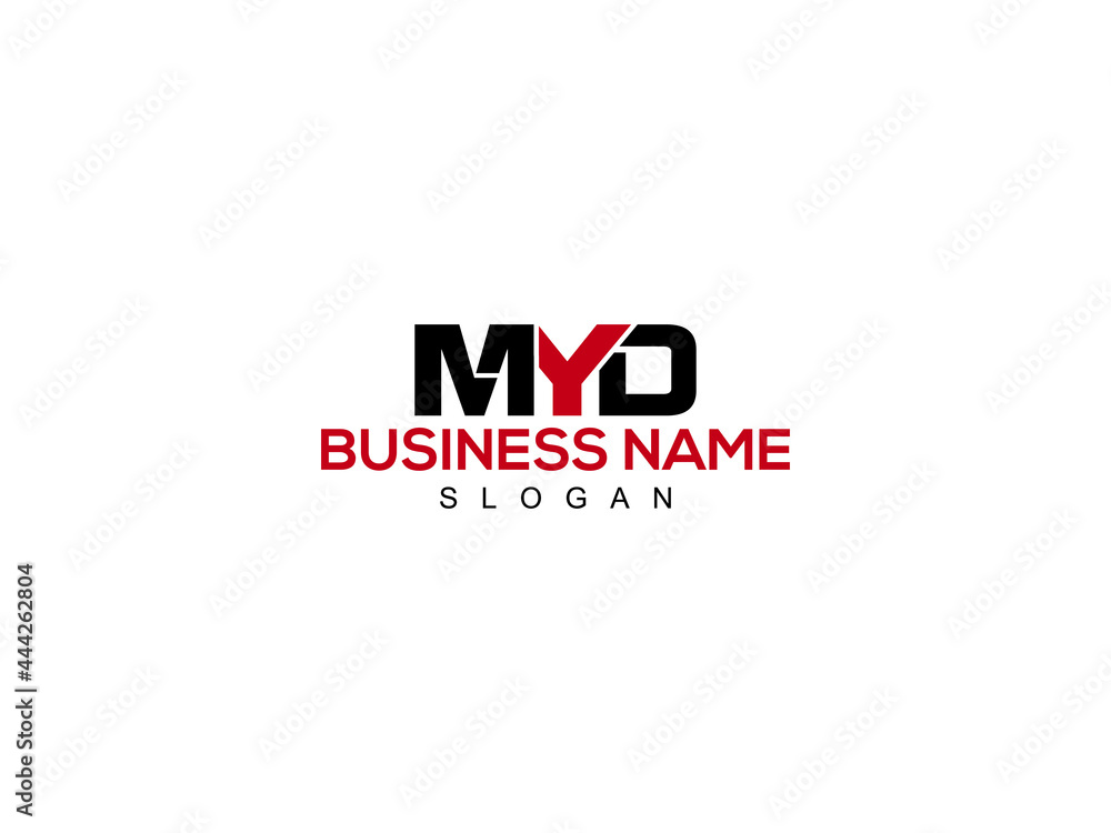 Letter MYD Logo Icon Vector Image Design For Company or Business - obrazy, fototapety, plakaty 