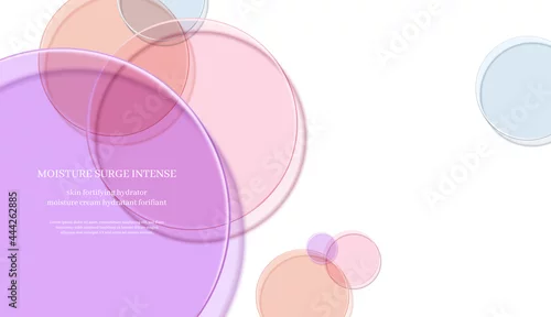 Obraz cosmetic display podium,cosmetic ads with transparent color disc.