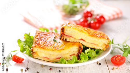 croque monsieur with ham and cheese