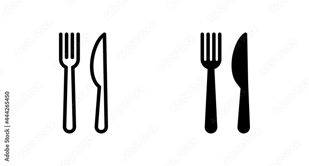 Fork and knife icon vector for web, computer and mobile app Fork and knife icon vector for web, computer and mobile app