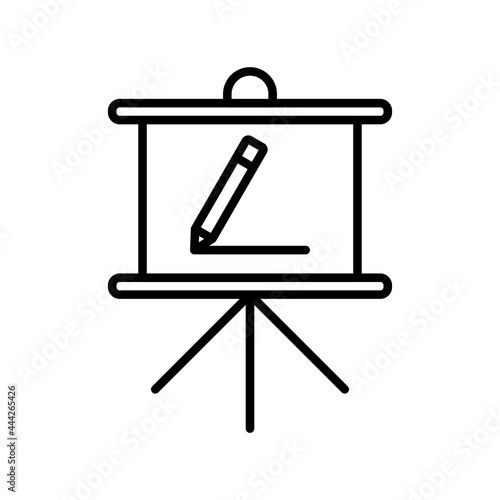 Flipchar Outline Vector Icon Design