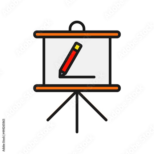 Flipchar Line Filled Vector Icon Design