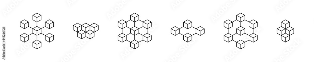 blockchain icon. crypto currency block chain logo icon isolated vector white background blockchain icon. crypto currency block chain logo icon isolated vector white background