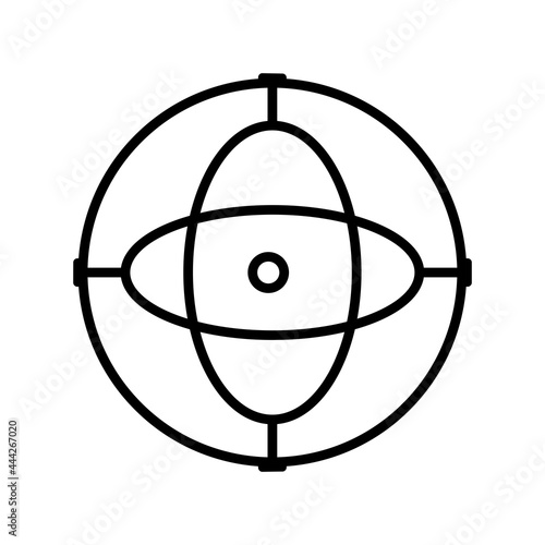 Gyroscope Outline Vector Icon Design