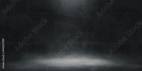 Showroom with atmospheric light and empty space.