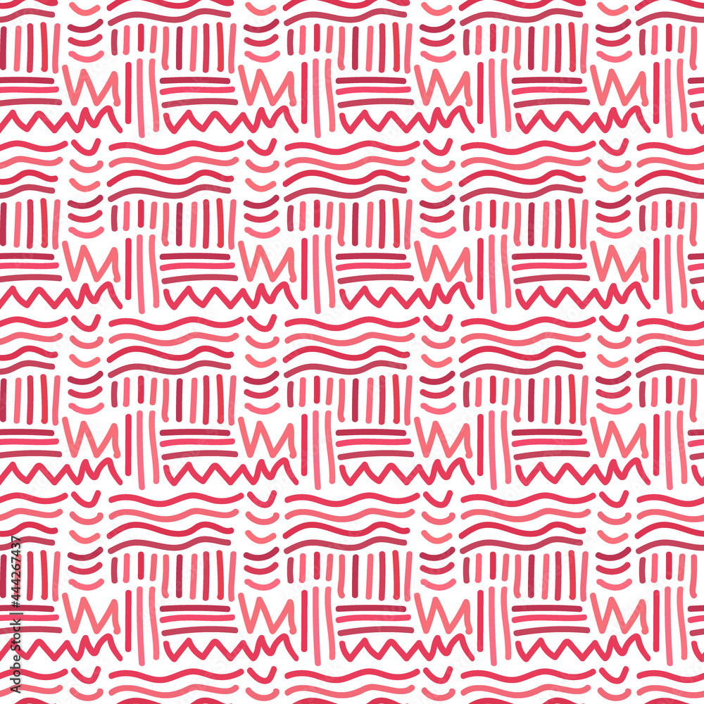 Seamless pattern with chaotic lines. Hand drawn background. Vector for textile or wrapping design. Seamless pattern with chaotic lines. Hand drawn background. Vector for textile or wrapping design.