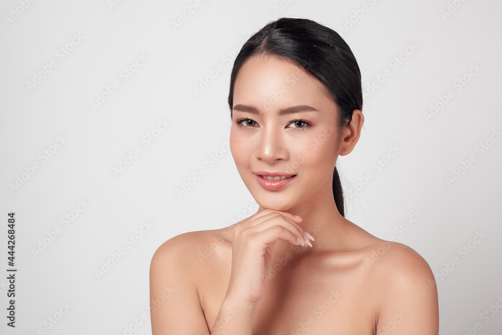 portrait of a woman beauty shooting on white background portrait of a woman beauty shooting on white background