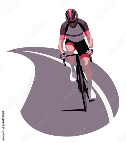 Vector illustration of a cyclist.