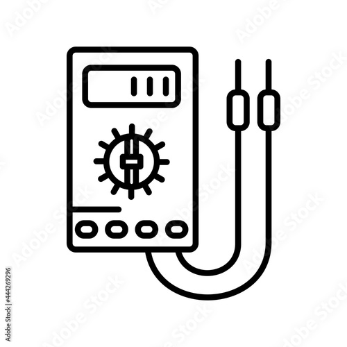 Voltmeter Outline Vector Icon Design
