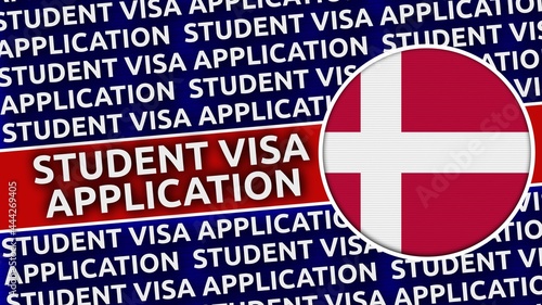 Denmark Circular Flag with Student Visa Application Titles - 3D Illustration Free Download Denmark Circular Flag with Student Visa Application Titles - 3D Illustration - GFXLoad