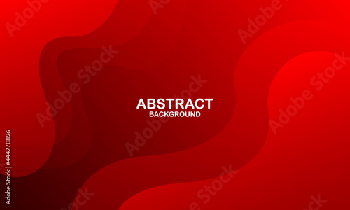 Modern fluid red gradient banner with curve shapes. Vector illustration