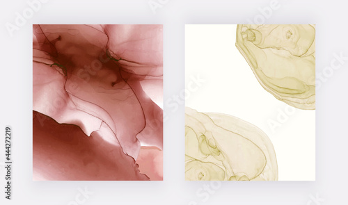 Wine and beige alcohol ink watercolor backgrounds
