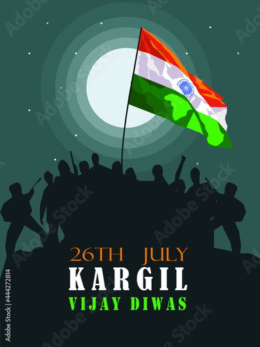 26th July kargil victory day vector illustration.
