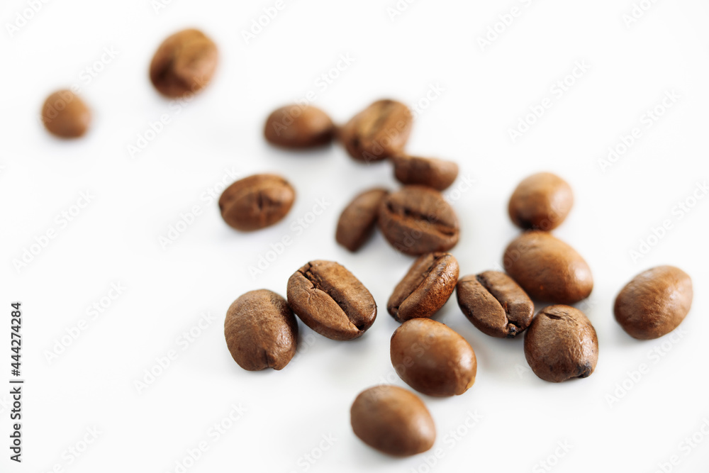 Large roasted coffee beans shot close-up Large roasted coffee beans shot close-up
