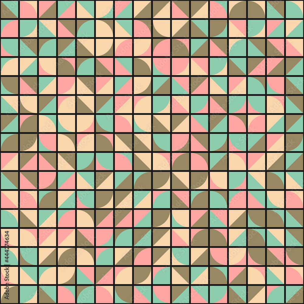 Fototapeta premium Abstract Geometric Pattern generative computational art illustration