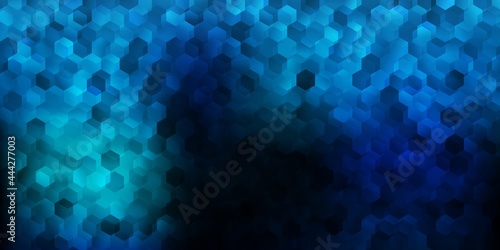 Dark blue vector template in a hexagonal style.