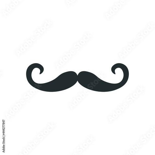 mustache icon on white background