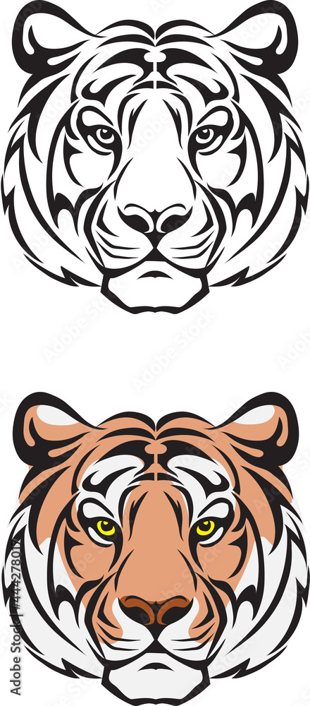 tiger, portrait, head, face, predator, striped, animal, view, illustration, isolated, black, look, symbol, animal, eyes, drawing, pattern, decorative, image, graphics, design tiger, portrait, head, face, predator, striped, animal, view, illustration, isolated, black, look, symbol, animal, eyes, drawing, pattern, decorative, image, graphics, design