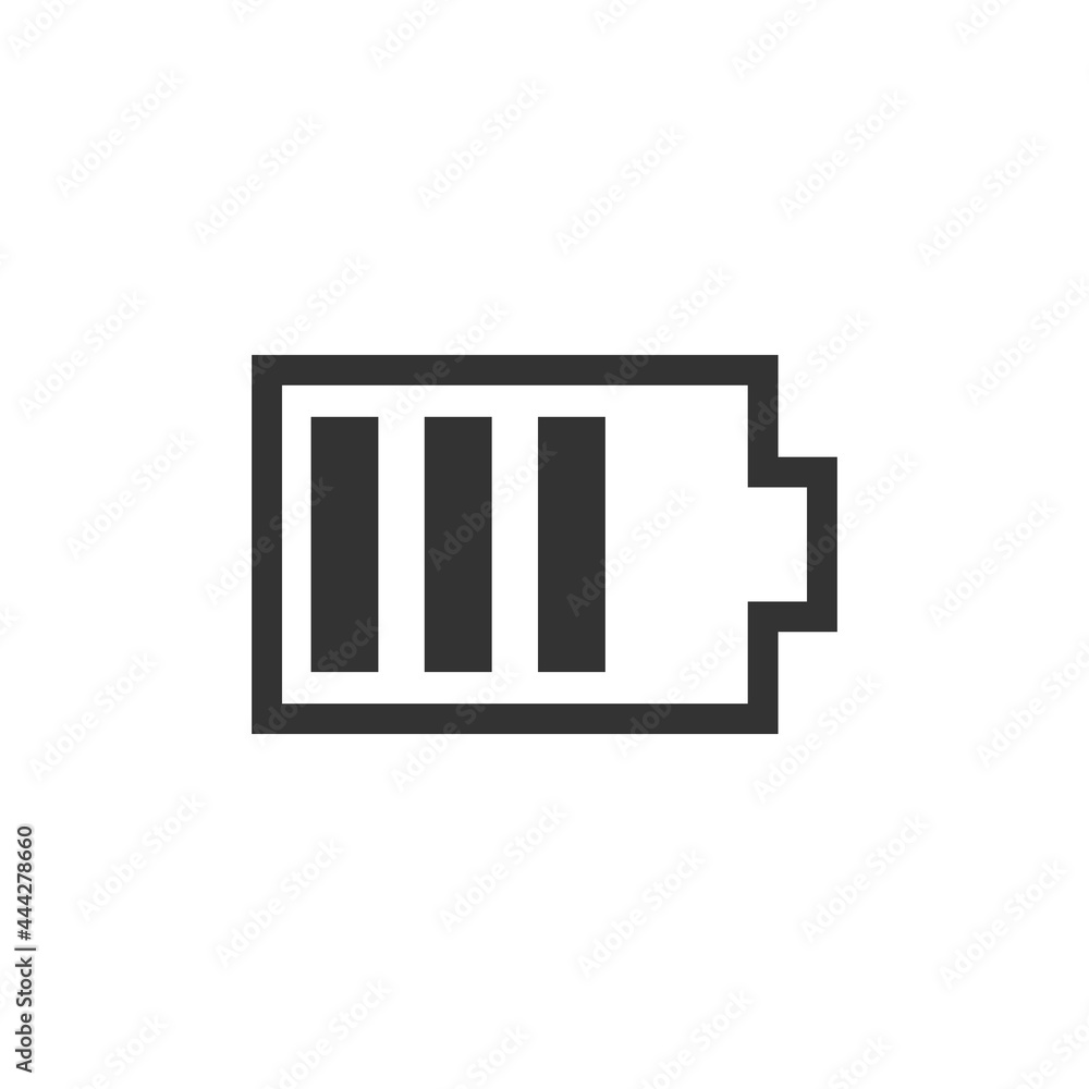 Battery icon isolated on white background. Power symbol modern, simple, vector, icon for website design, mobile app, ui. Vector Illustration