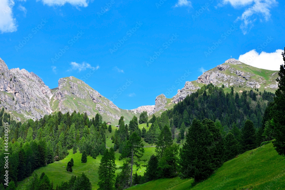 panorama of the val di funes south tyrol Italy
