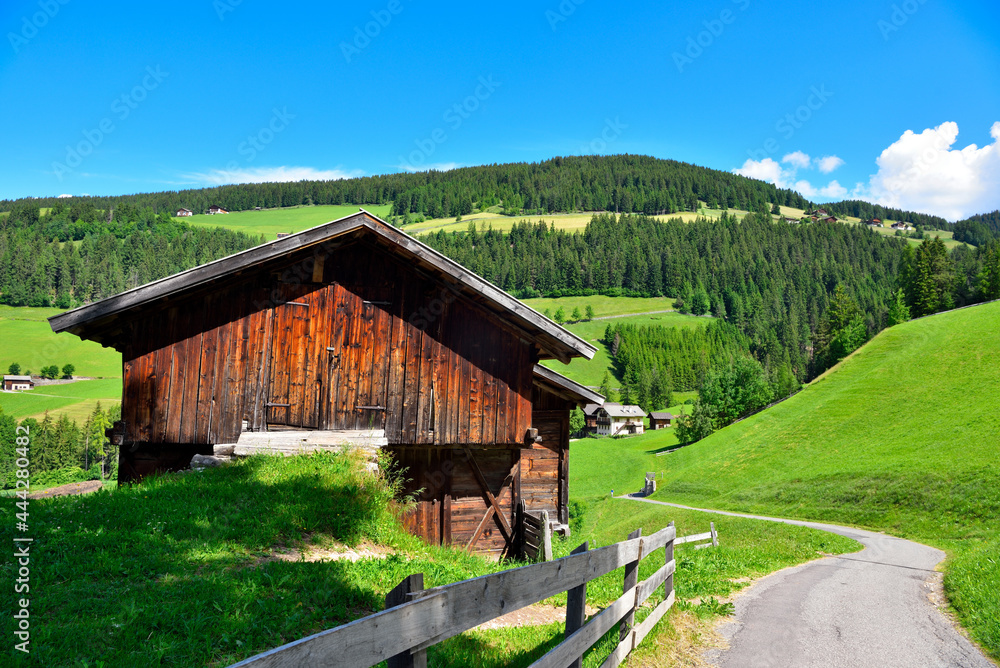 panorama of the val di funes south tyrol Italy