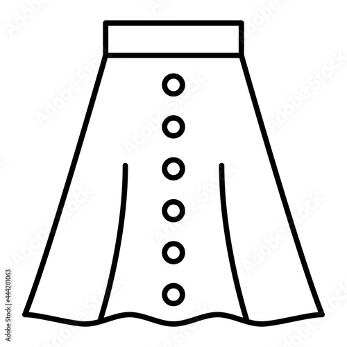 Vector Skirt Outline Icon Design