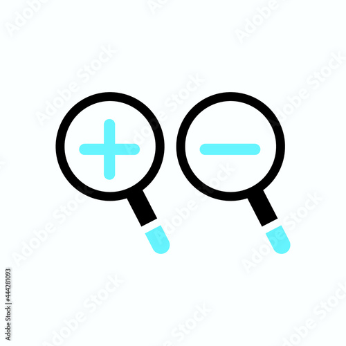 search icon, flat vector graphic on isolated background. - Vector