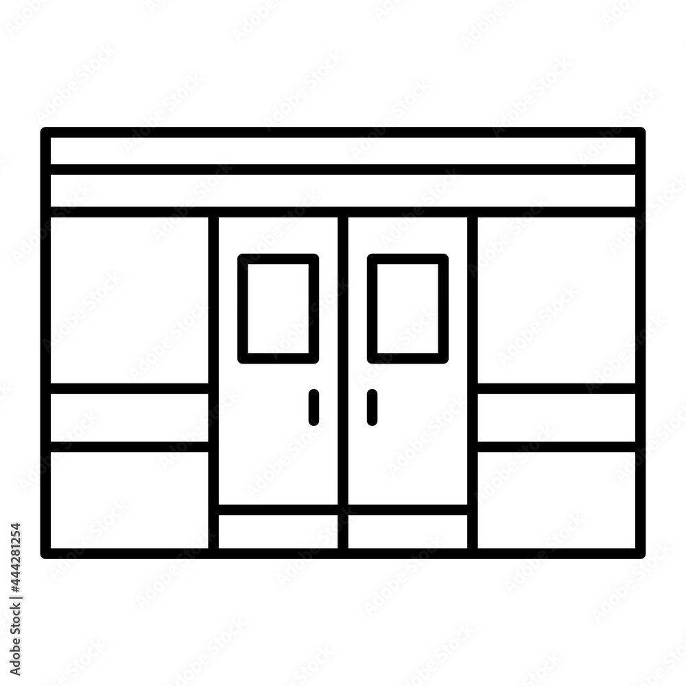 Vector Train Door Outline Icon Design Vector Train Door Outline Icon Design