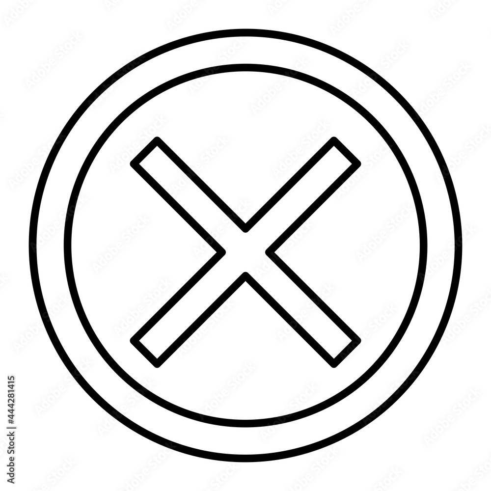 Vector Stop Sign Outline Icon Design Vector Stop Sign Outline Icon Design