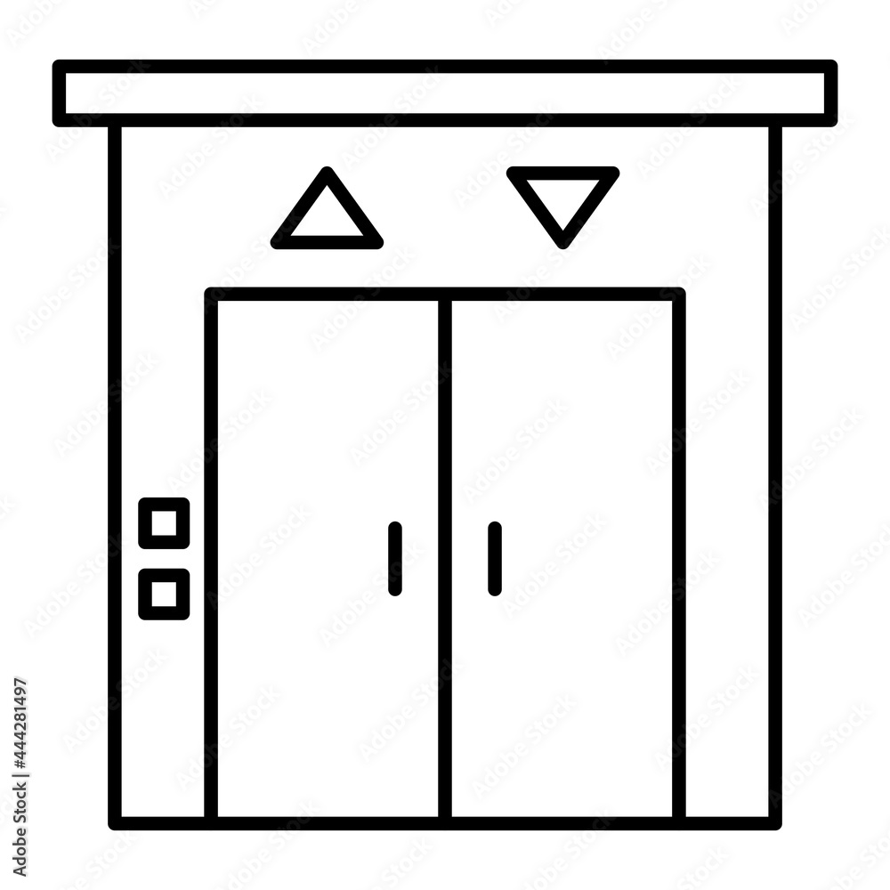 Vector Elevator Outline Icon Design Vector Elevator Outline Icon Design