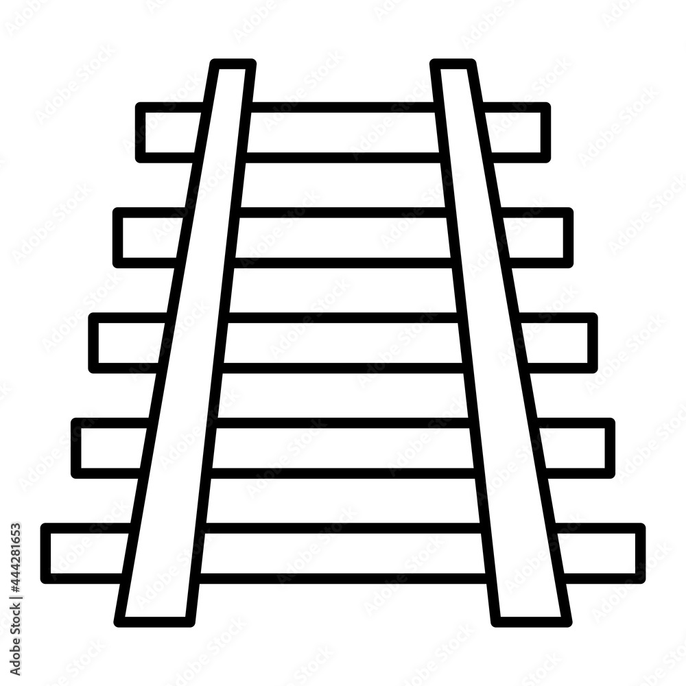 Vector Railroad Outline Icon Design