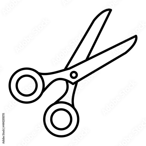 Vector Scissors Outline Icon Design