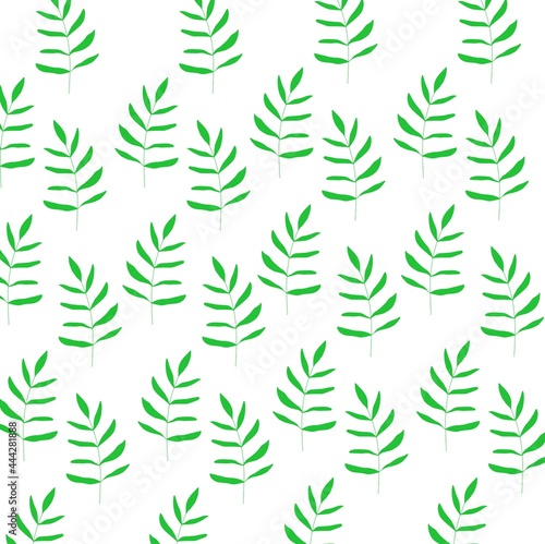 Fototapeta Naklejka Na Ścianę i Meble -  seamless pattern with leaves green 