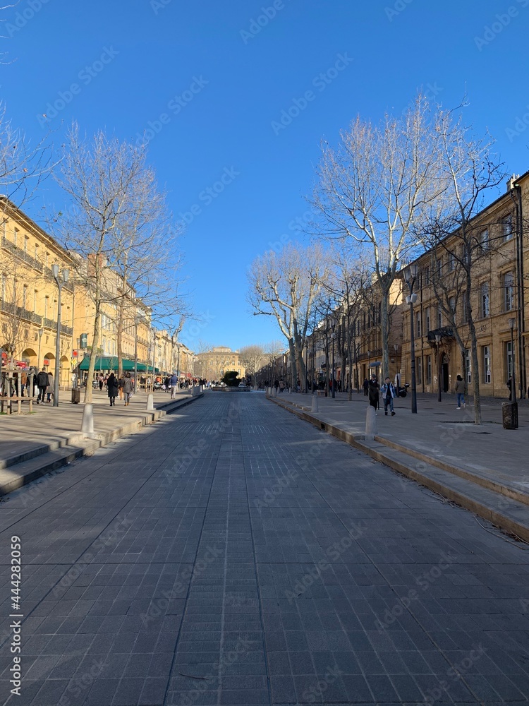 Naklejka premium Milano, Europe, Marseille, Nice, Street, Blue Sky