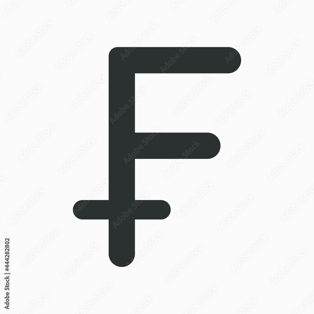 Swiss franc vector symbol. Currency of Switzerland icon with rounded corners. Swiss franc vector symbol. Currency of Switzerland icon with rounded corners.