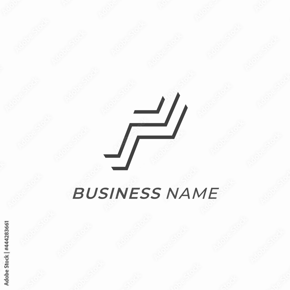 logo creative P letters line and bold logo creative P letters line and bold