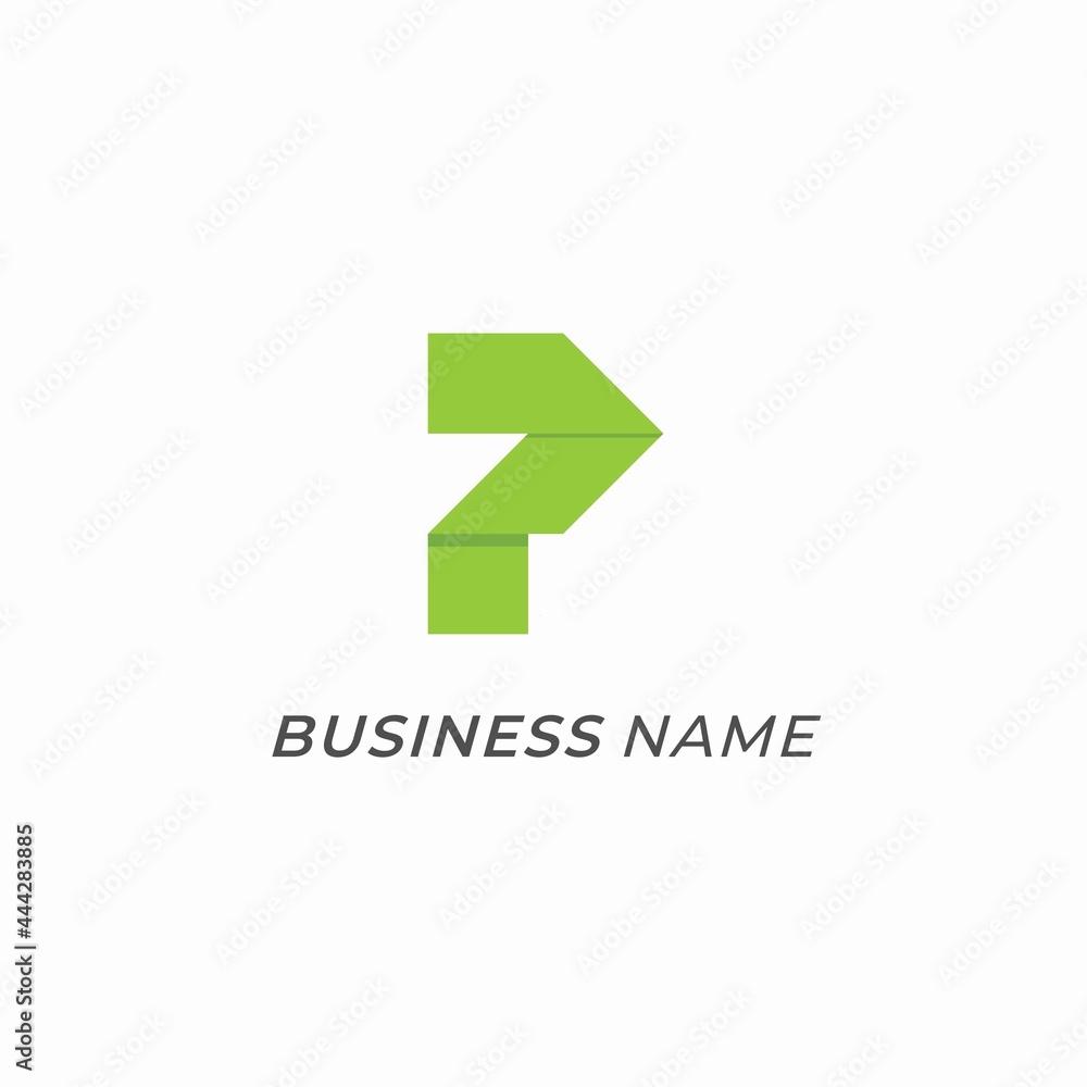 design logo creative paper and letter P design logo creative paper and letter P