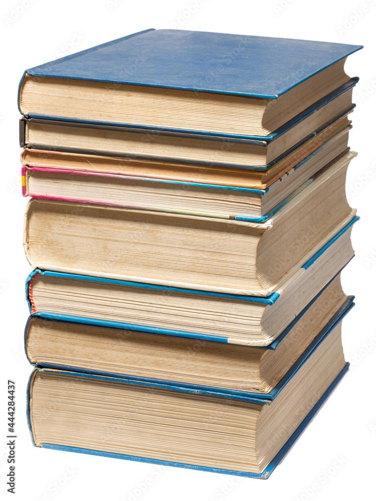 stacked old book isolated on white background stacked old book isolated on white background