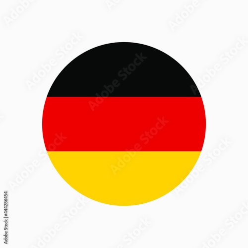 Fotografie, Obraz Round german flag vector icon isolated on white background