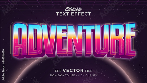 Space Game text effect editable retro futuristic text style