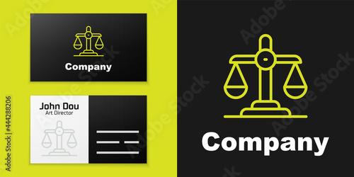 Logotype line Gender equality icon isolated on black background. Equal pay and opportunity business concept. Logo design template element. Vector