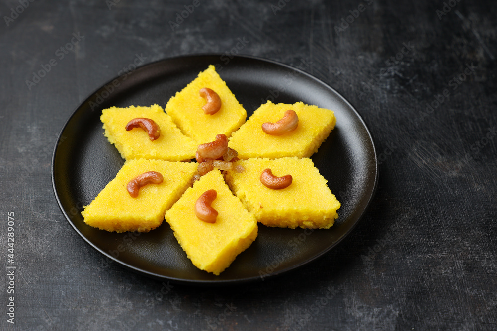 Rava kesari , Kesari bath , sheera or suji halwa Indian sweet food