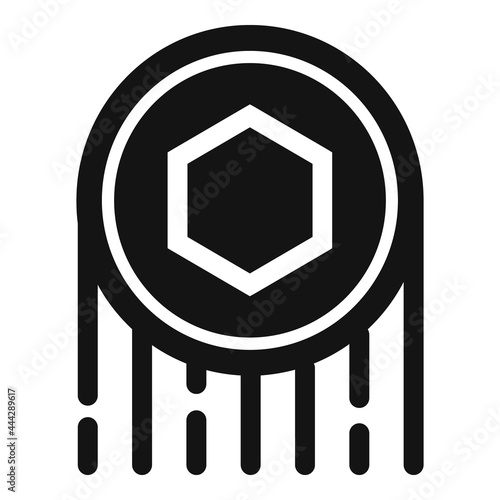 Fly token icon simple vector. Nft fungible coin