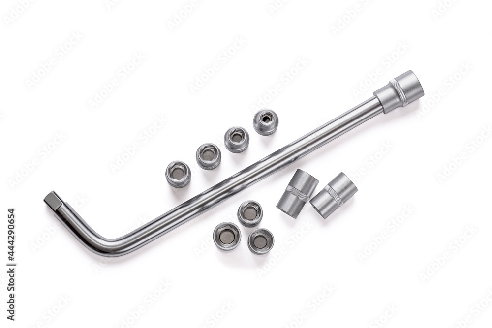 Set of socket wrenches set isolated on white background
Set of socket wrenches set isolated on white background