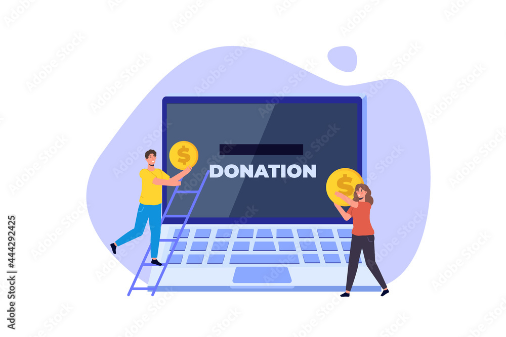 Crowdfunding and investment into idea concept. Vector illustration. Crowdfunding and investment into idea concept. Vector illustration.