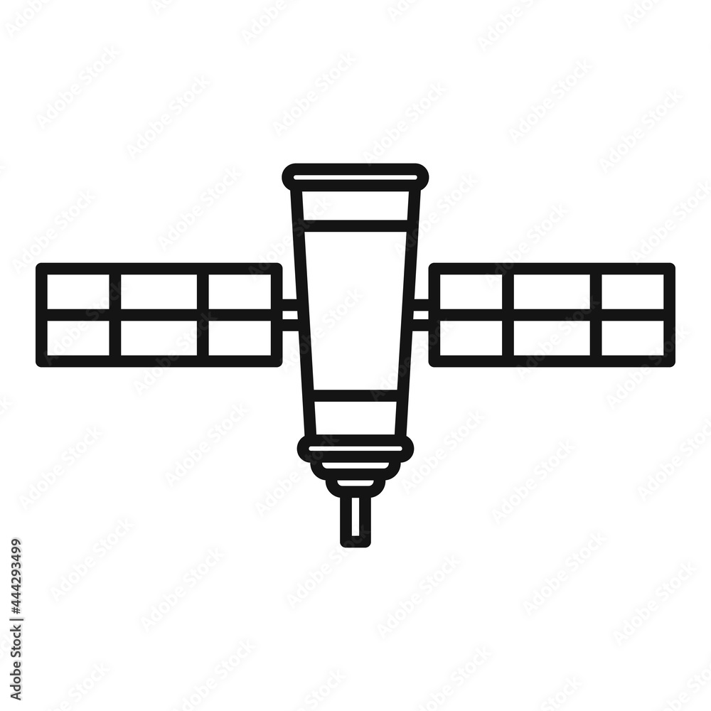 Rocket space station icon outline vector. Modern international space Rocket space station icon outline vector. Modern international space