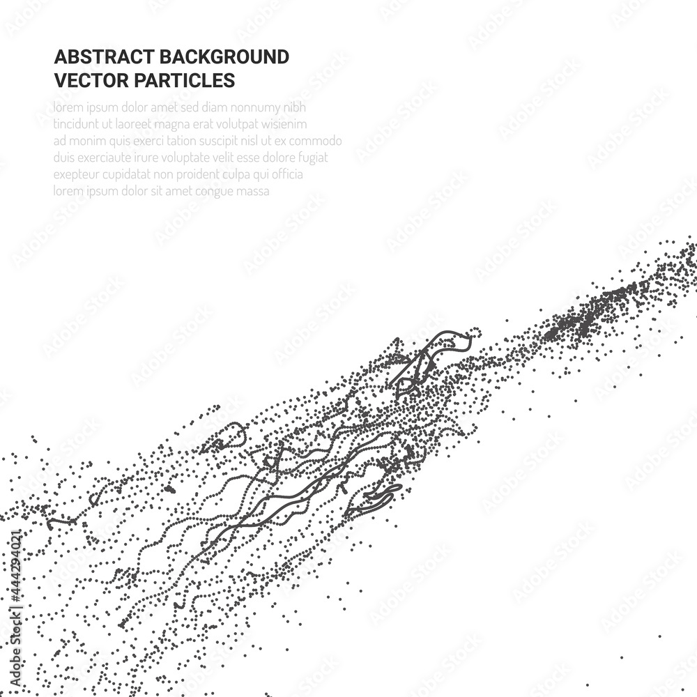 Abstract 3D image with particle flow movement Abstract 3D image with particle flow movement