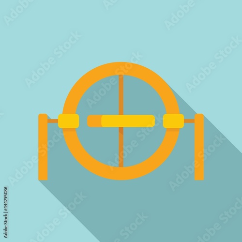 Gravity model icon flat vector. Accelerometer gyroscope