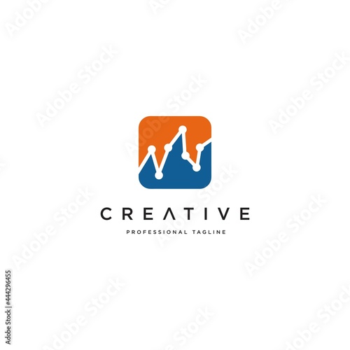 Free Download Initial M and Statistics Business Chart Bar logo design - GFXLoad