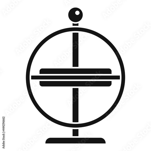 Physics gyroscope icon simple vector. Momentum accelerometer
